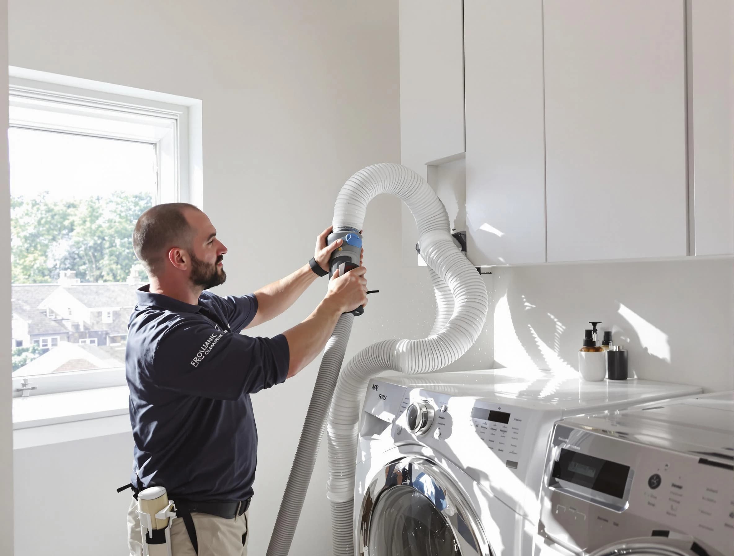 Certified Grayson Dryer Vent Cleaning technician performing dryer vent cleaning in Grayson