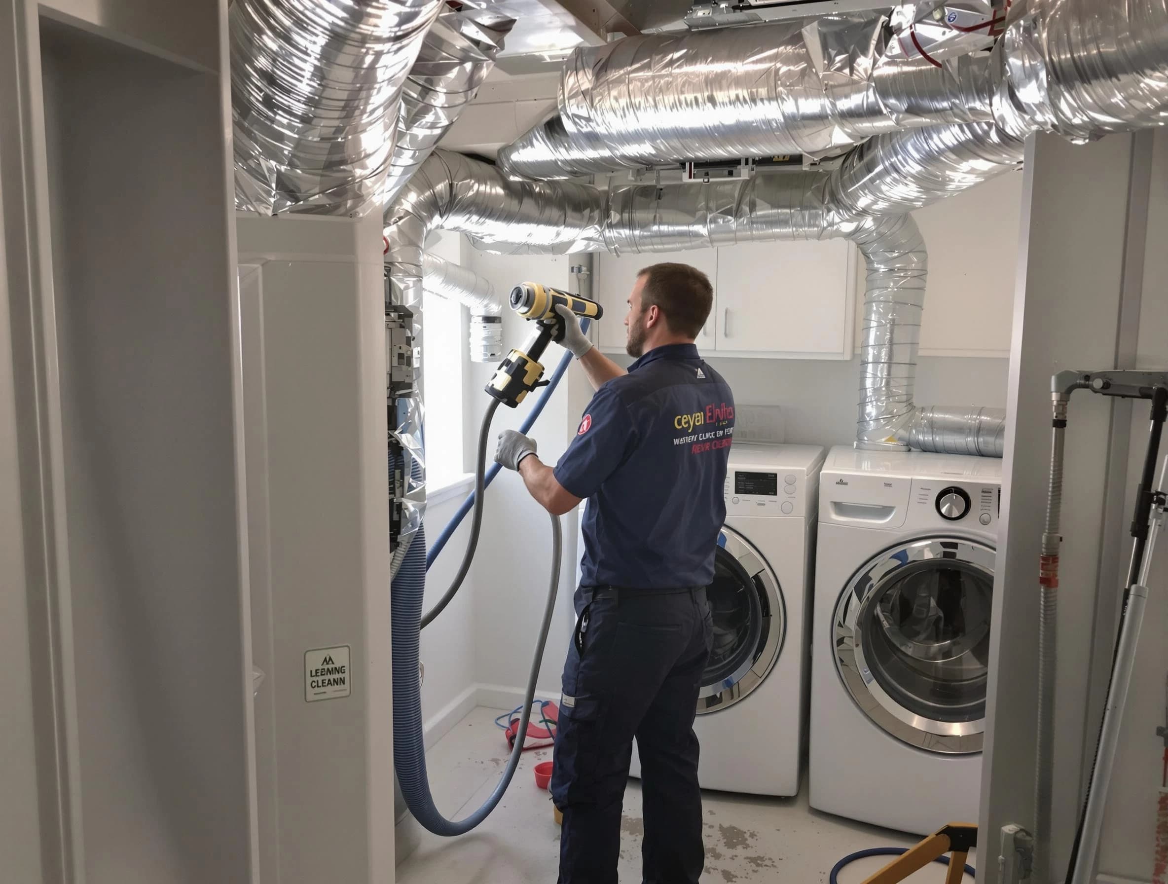 Grayson Dryer Vent Cleaning specialist using advanced equipment for thorough duct cleaning in Grayson